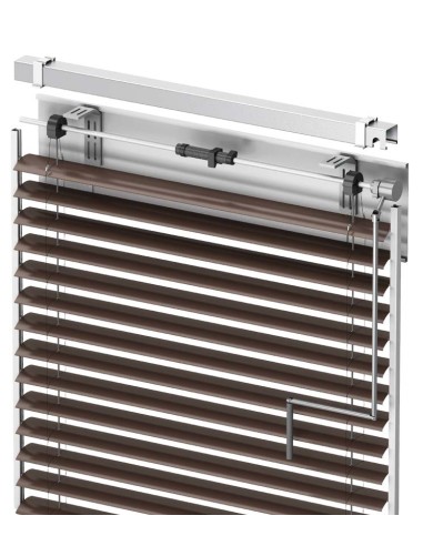 Brise-soleil extérieur guidé en aluminium avec lames de 80 mm (C80)