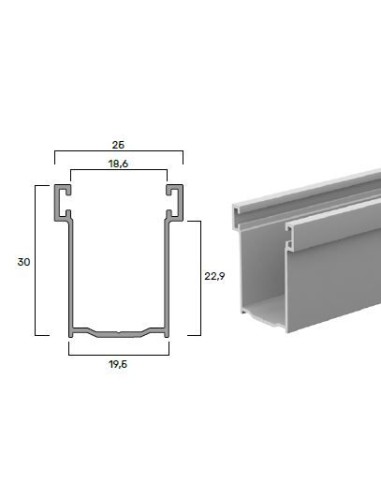 A30 überlappende Führungen aus stranggepresstem Aluminium (mit Bürste) (ML)