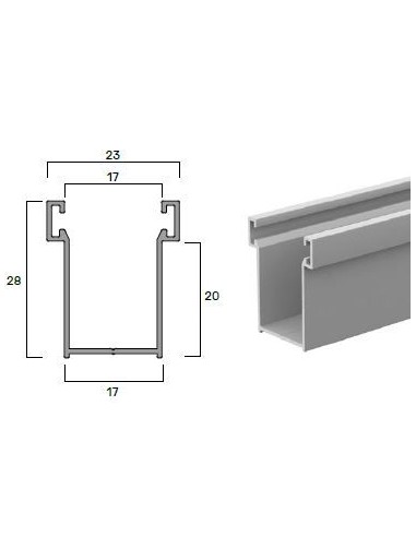 Guides de brosse en aluminium extrudé superposés A28 (ML)