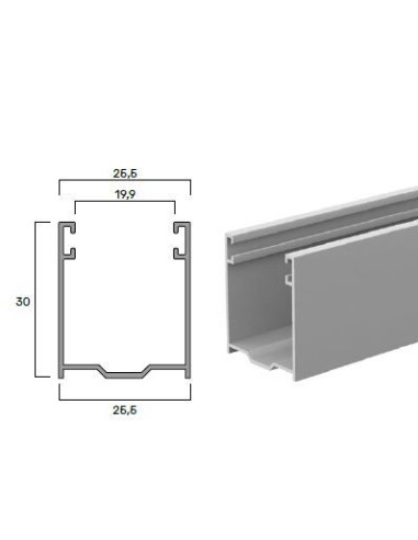 Guides avec brosse en aluminium pour le remplacement ou pour l'extérieur A27 (ML)
