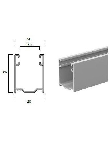 Guides avec brosse en aluminium pour le remplacement ou pour l'extérieur A25 (ML)