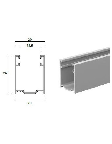 Guides with aluminum brush for replacement or for outdoor use A25 (ML)