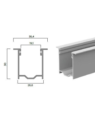 Guide con spazzolino in alluminio A34 (ML)