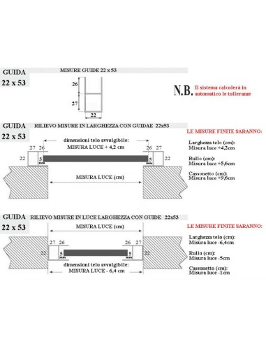 Guías con cepillo de aluminio A53 (ML)