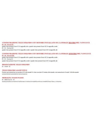 Telecomando per motori tapparelle radiocomandati