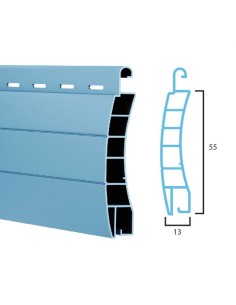 Lame de rechange pour volet roulant PVC 13x55mm (5Kg/mq) (ML)