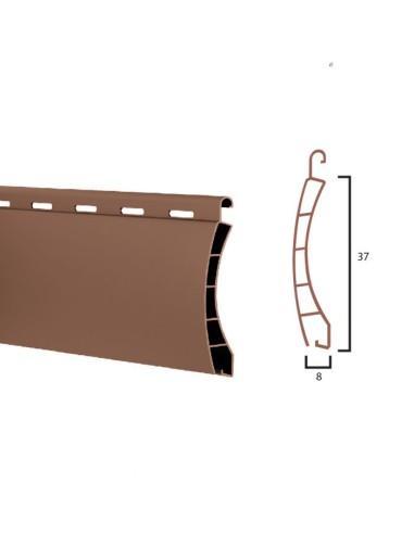 Ersatzlamelle für 8x37mm PVC-Rollladen (3,2Kg / mq) (ML)