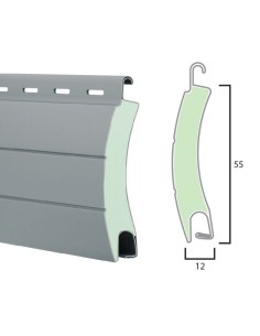Recambio de lama de aluminio para persiana enrollable 12x55mm (Alta densidad)