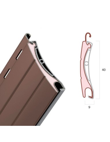Lame de rechange en aluminium et PVC pour volet roulant 9x40mm (Mini)