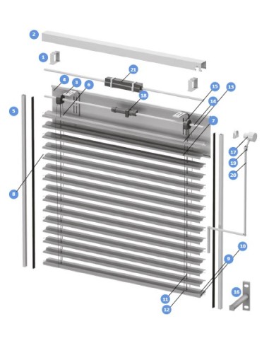 Persiana de exterior de aluminio con lamas de 70mm (Z70)