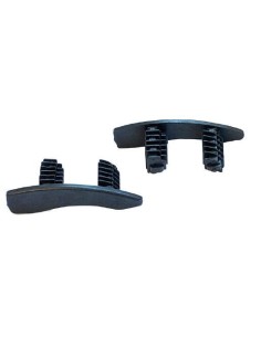 Pair of slat stop side caps for roller shutter in PVC profile 14x50mm
