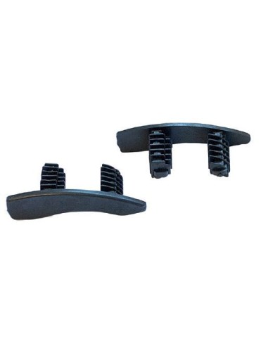 Paire de caches latéraux arrêt lamelles pour volet roulant en profilé PVC 14x50mm