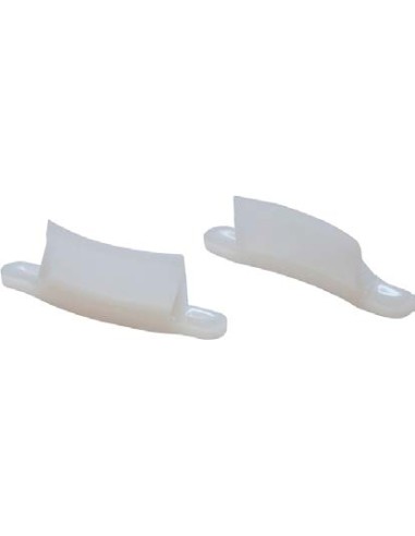 Paire de caches latéraux arrêt lamelles pour volet roulant en aluminium ou acier de densité standard 12x55mm