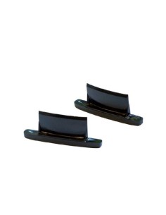 Pair of lateral slat stop caps for roller shutter in steel 9x42mm
