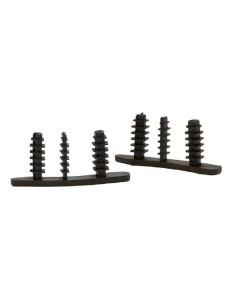 Pair of slat stop side caps for roller shutter in PVC profile 13x55mm