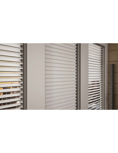 Self-supporting outdoor aluminum solar shading with 97mm slats (P97)