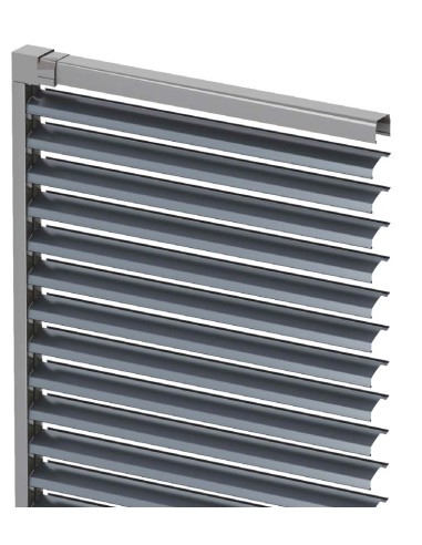 Self-supporting outdoor aluminum solar shading with 97mm slats (P97)