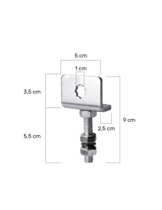 Motor support with 10 x 10 square vertical adjustment for existing walls