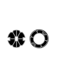Corona y adaptador para rodillo ojival ø 78 para toldo para motor ø 45