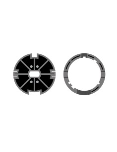 Crown and adapter for ø 60 ogive roller for awning for ø 45 motor
