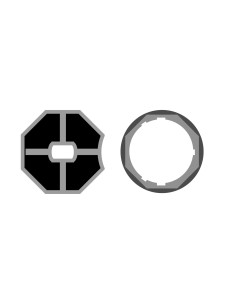 Couronne et adaptateur pour rouleau octogonal ø 60 modèle Sicilia