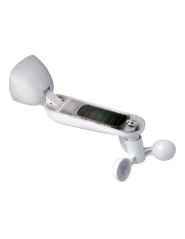 Solar powered wireless sun-wind sensor