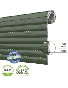 Tapparella avvolgibile in alluminio e PVC a risparmio energetico