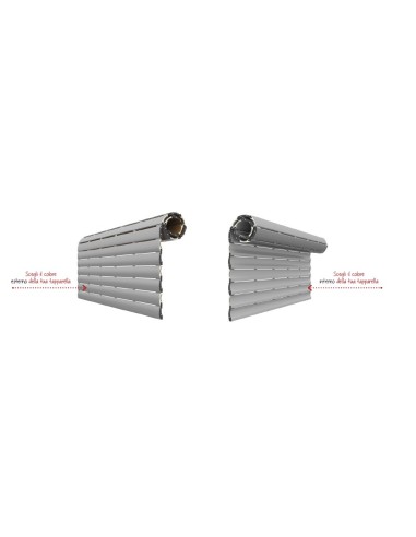 Energy-saving roller shutter in aluminum and PVC with large hole