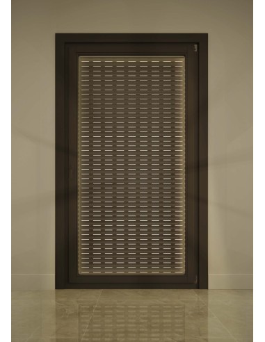 Energy-saving roller shutter in aluminum and PVC with large hole