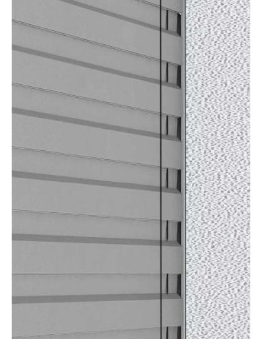 Brise-soleil extérieur guidé en aluminium avec lames de 90 mm (Z90)