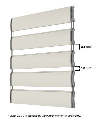 Rolling shutters in extruded aluminum DOUBLE SPACE